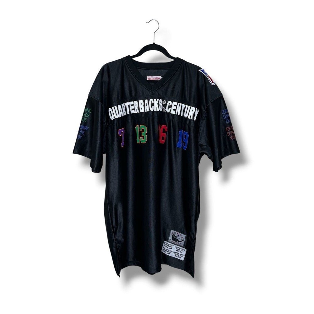 Vintage Mitchell & Ness Quarterbacks of the Century Black NFL Jersey Sz 52 READ